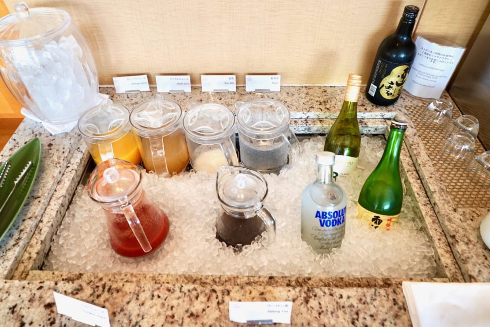 シェラトングランドホテル広島・クラブラウンジ・カクテルタイムのドリンク・日本酒