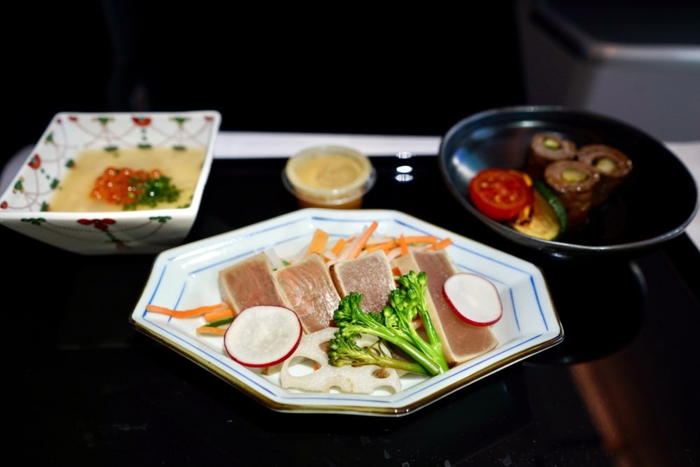 ANAフランクフルト-東京搭乗記・NH204便・機内食1の全体図