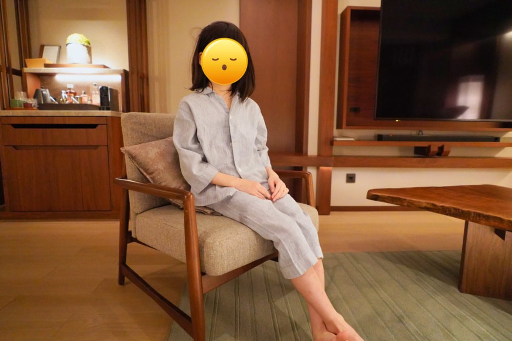 HOTEL THE MITSUI KYOTO宿泊記・ニジョウスイート・子供用パジャマ