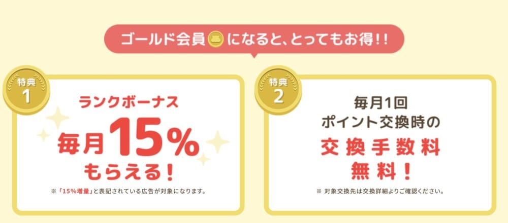 モッピー・ゴールド会員になるメリット