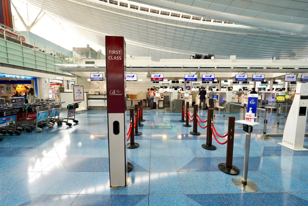 羽田空港第3ターミナルANAファーストクラスカウンター