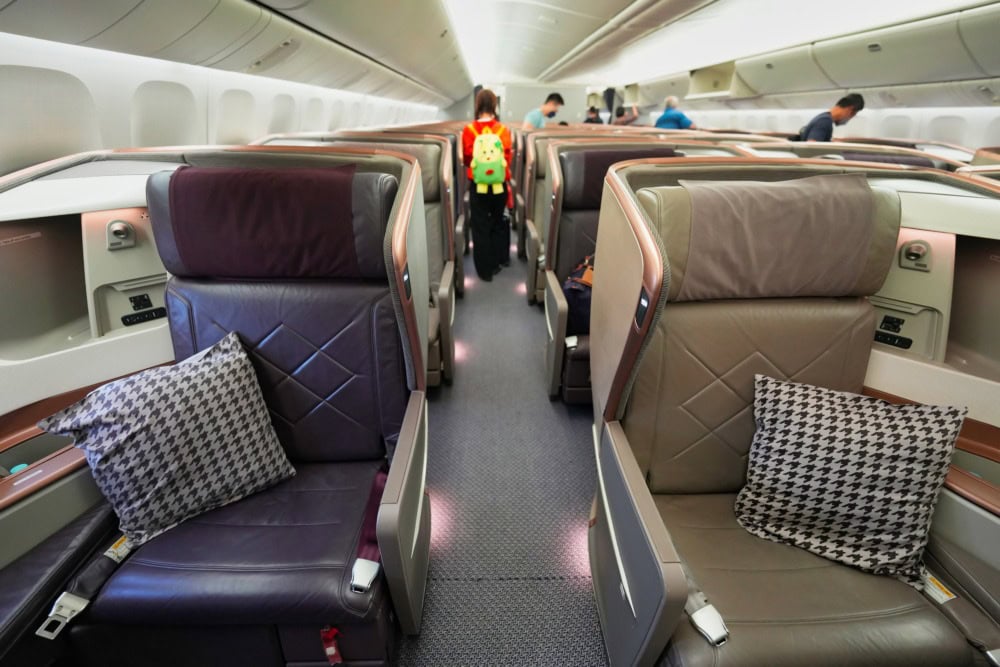 シンガポール空港ビジネスクラス搭乗記・ビジネスクラス