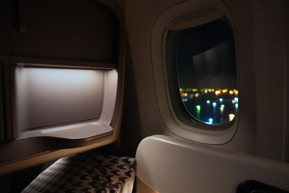 シンガポール航空ビジネスクラス搭乗記・機窓からの眺め