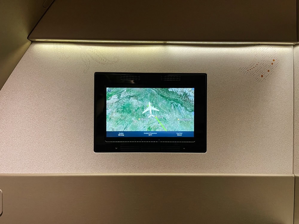 シンガポール航空スイート搭乗記・モニターの地図
