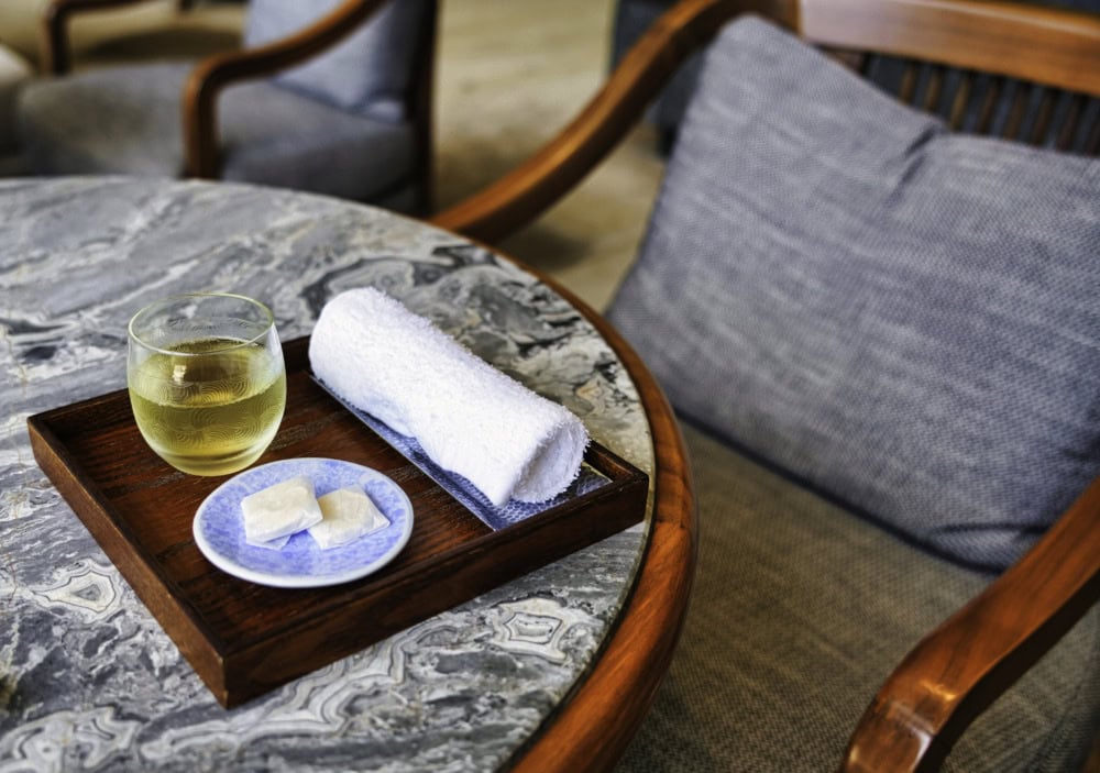 HOTEL THE MITSUI KYOTO宿泊記・ロビーでのウェルカムドリンク