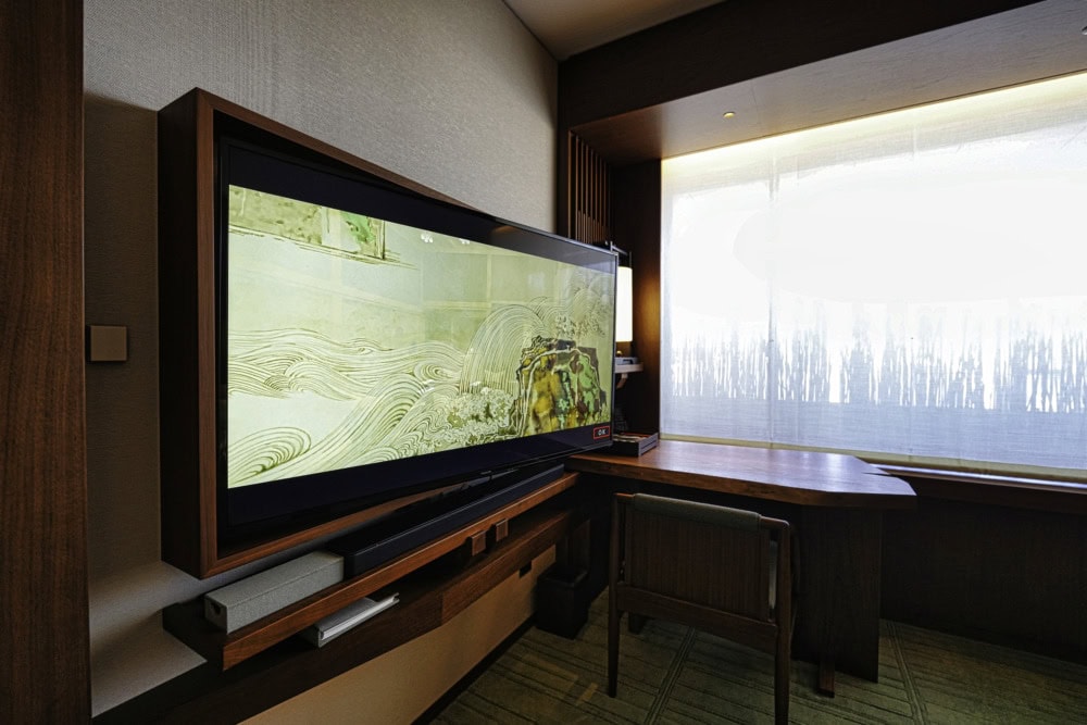 HOTEL THE MITSUI KYOTO宿泊記・リビングのテレビ