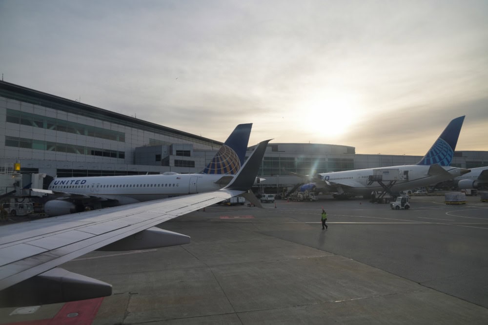 ユナイテッド航空搭乗記・サンフランシスコ国際空港に着陸