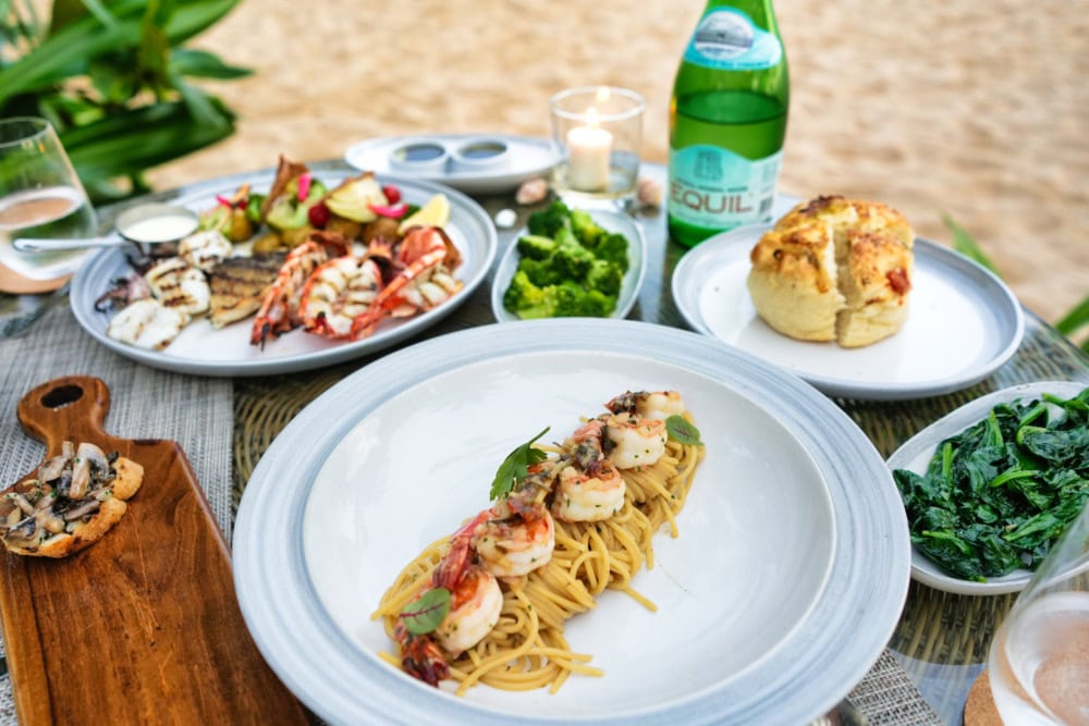 リッツカールトンバリ宿泊記・ビーチグリルでオーダーした料理