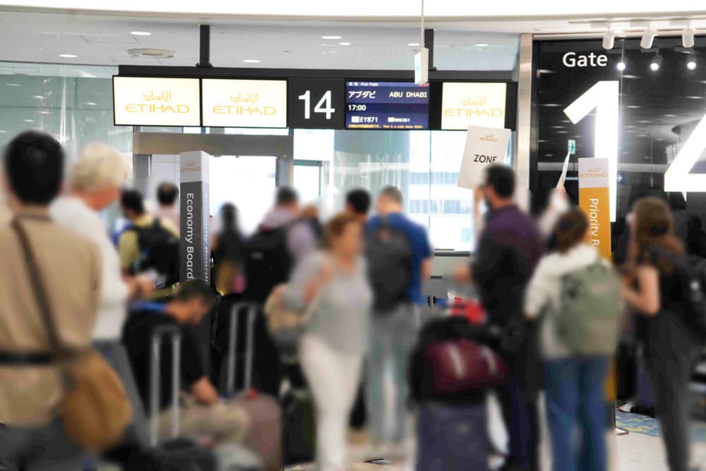 エティハド航空ビジネスクラス搭乗記・成田国際空港・14番搭乗口