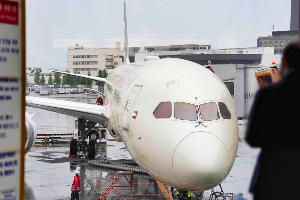 エティハド航空ビジネスクラス搭乗記・成田国際空港・B787-900 