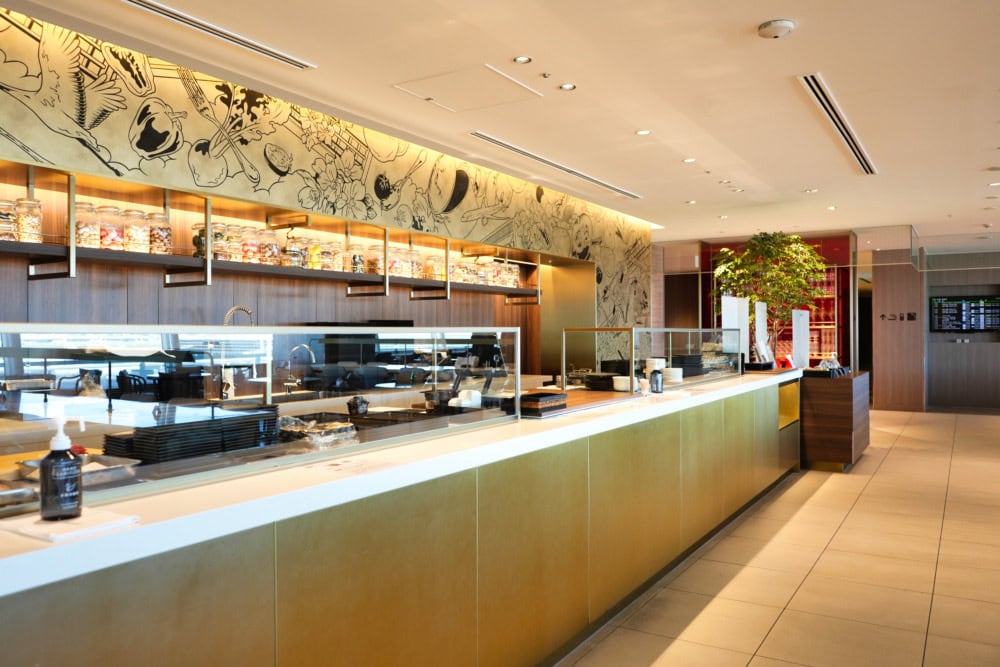羽田空港第3ターミナルJALファーストクラスラウンジ・JAL's Table・カウンター