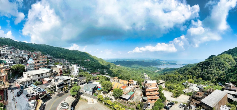 九份見晴民宿・屋上テラスからの眺め 