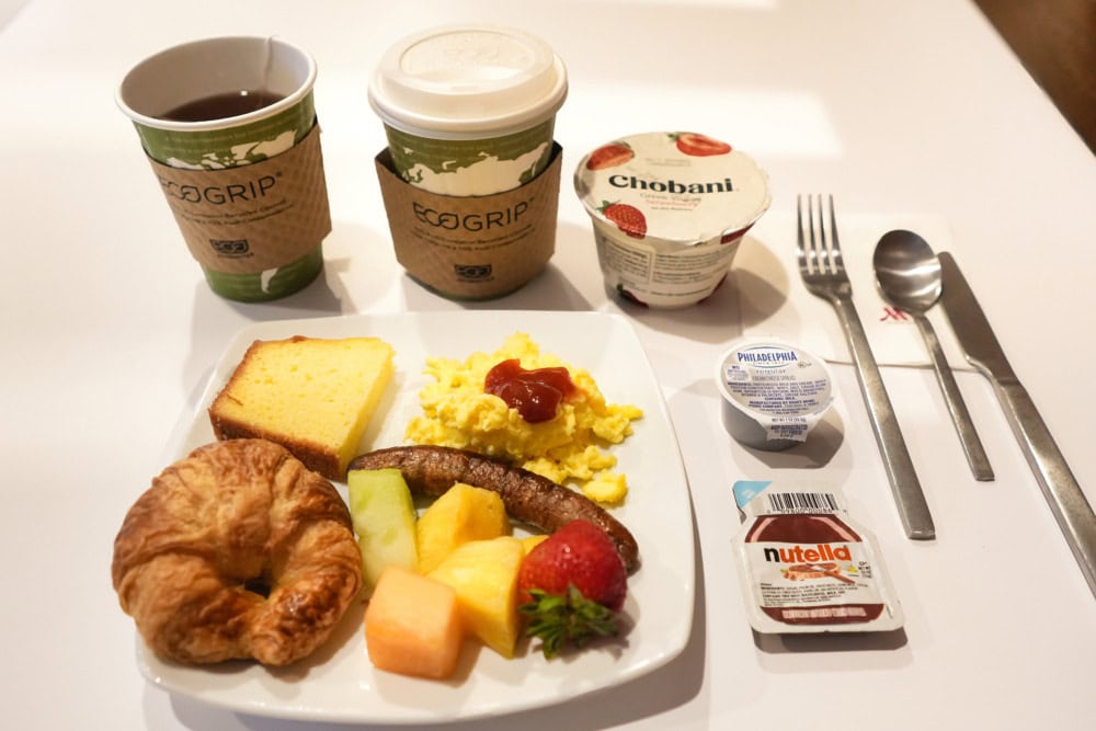 サンフランシスコ・マリオット・マーキス宿泊記・Mクラブラウンジ・朝食