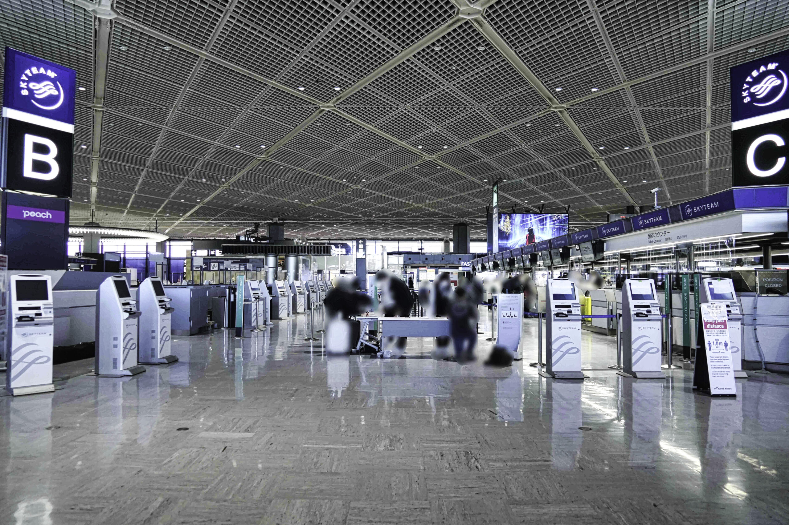 成田空港第1ターミナル・ZIPAIRチェックインカウンター