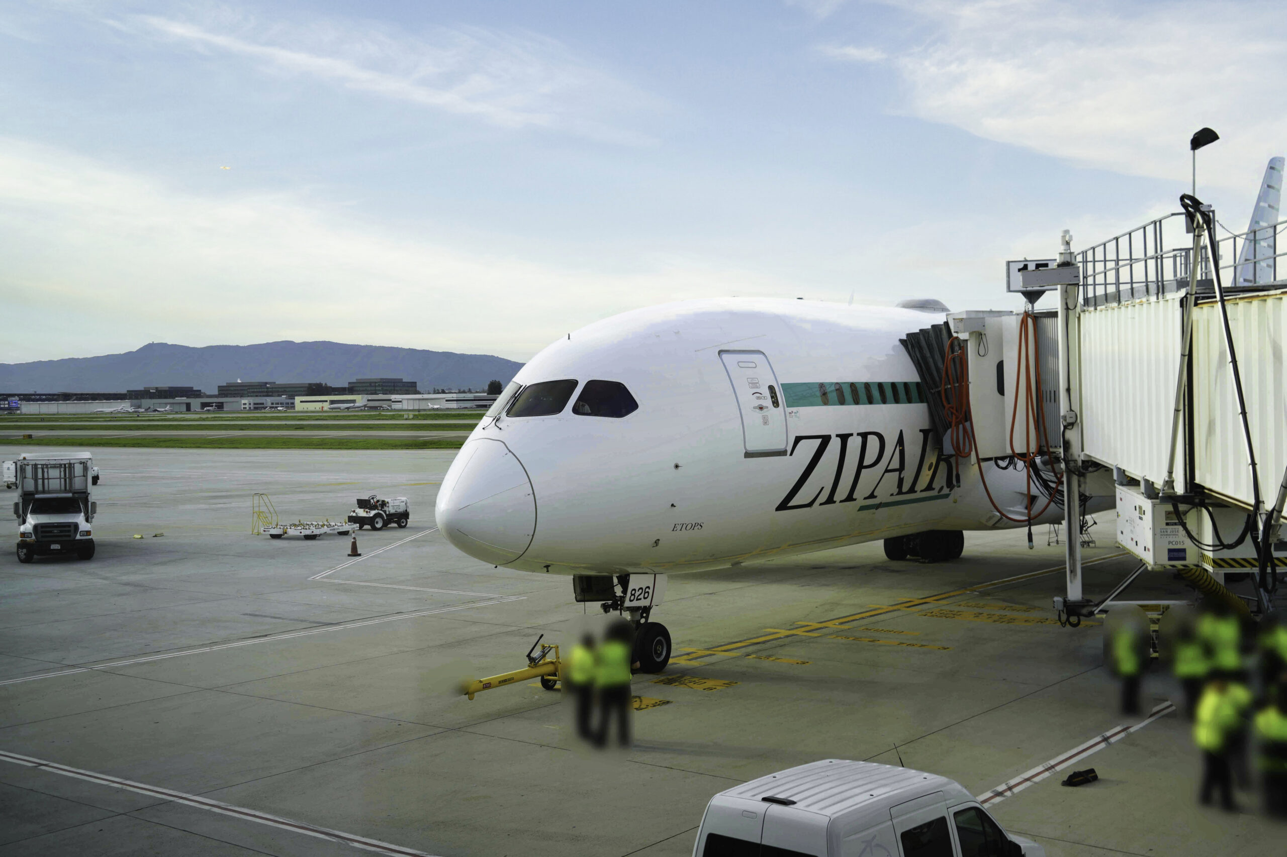 ZIPAIR搭乗記・サンノゼ空港・飛行機