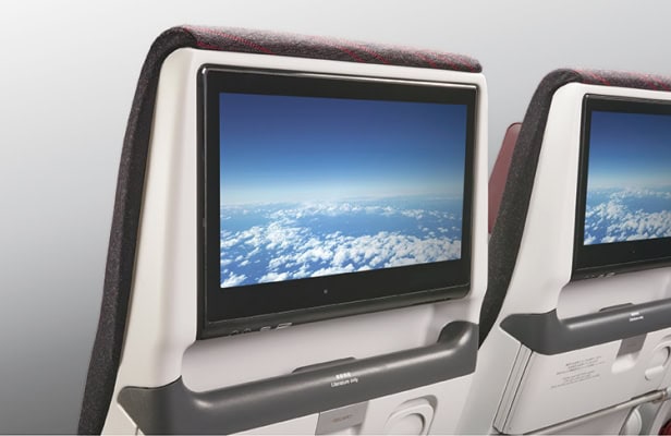 JAL国際線新型A350-1000・エコノミークラス・モニター
