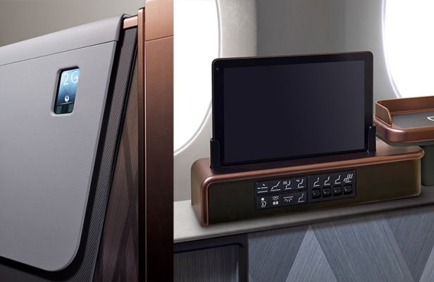 JAL国際線新機材A350-1000・ファーストクラス・操作用タブレット