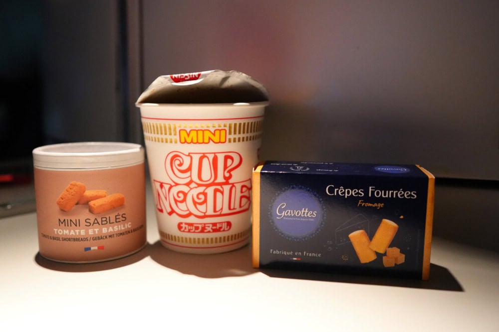エールフランス・ビジネスクラス搭乗記・軽食