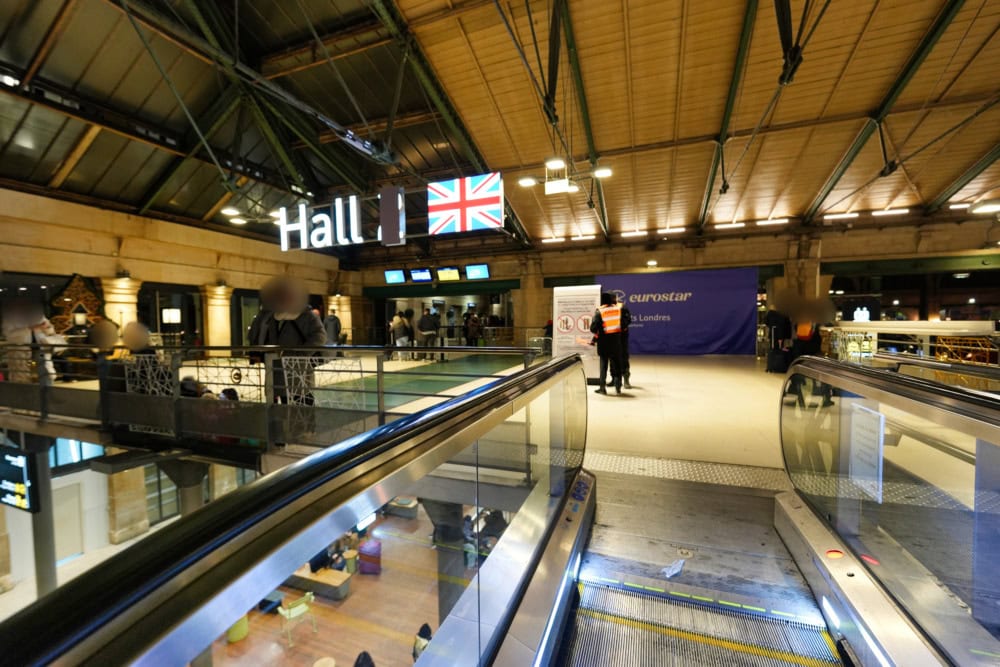 ユーロスターパリ発便の乗り方・Gare du Nord駅舎内の様子