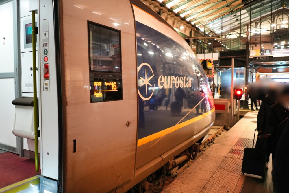 ユーロスターパリ発便の乗り方・Gare du Nord駅舎内・プラットホーム