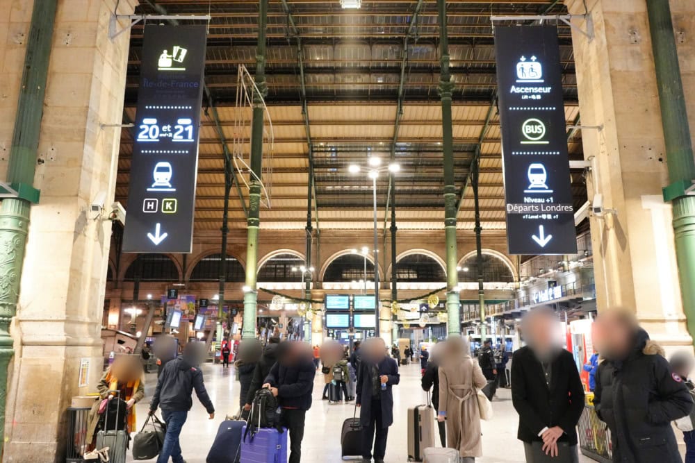Gare du Nord駅舎内の様子