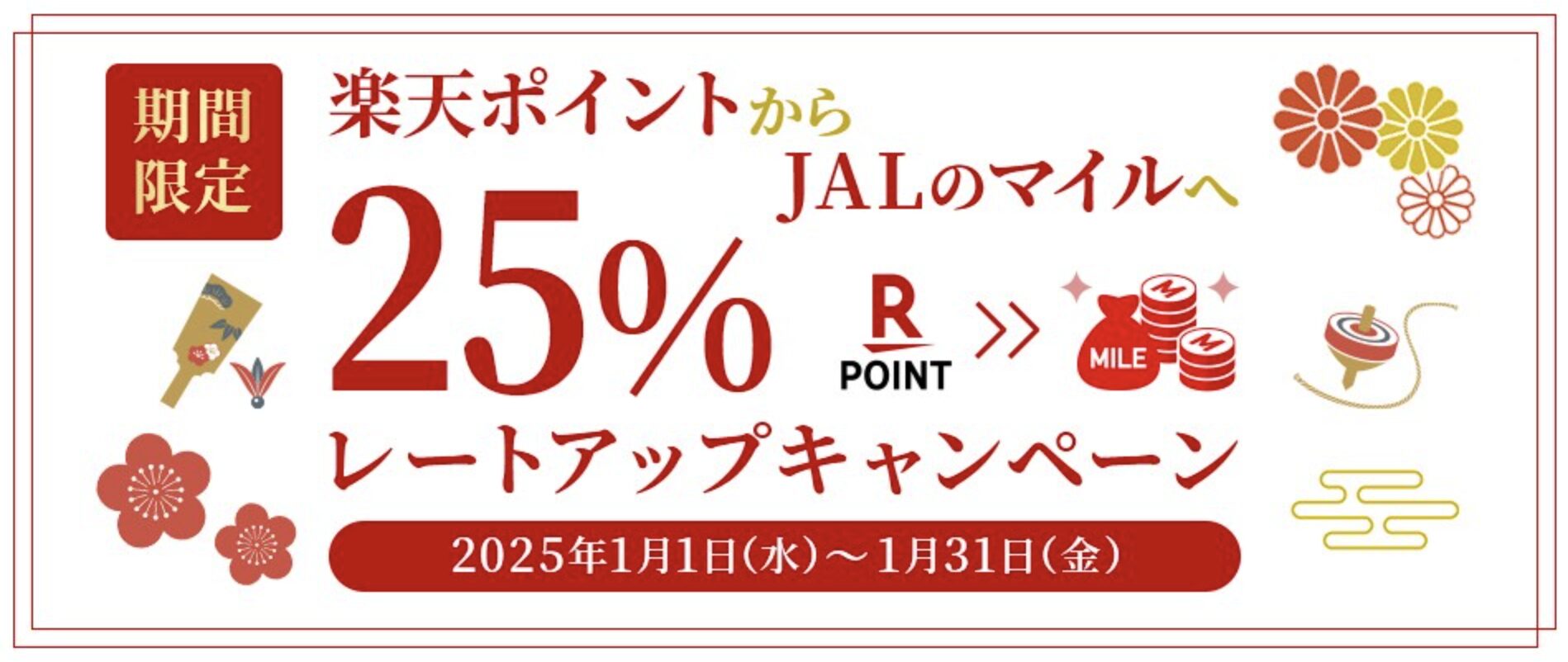 楽天ポイントをJALマイルへ