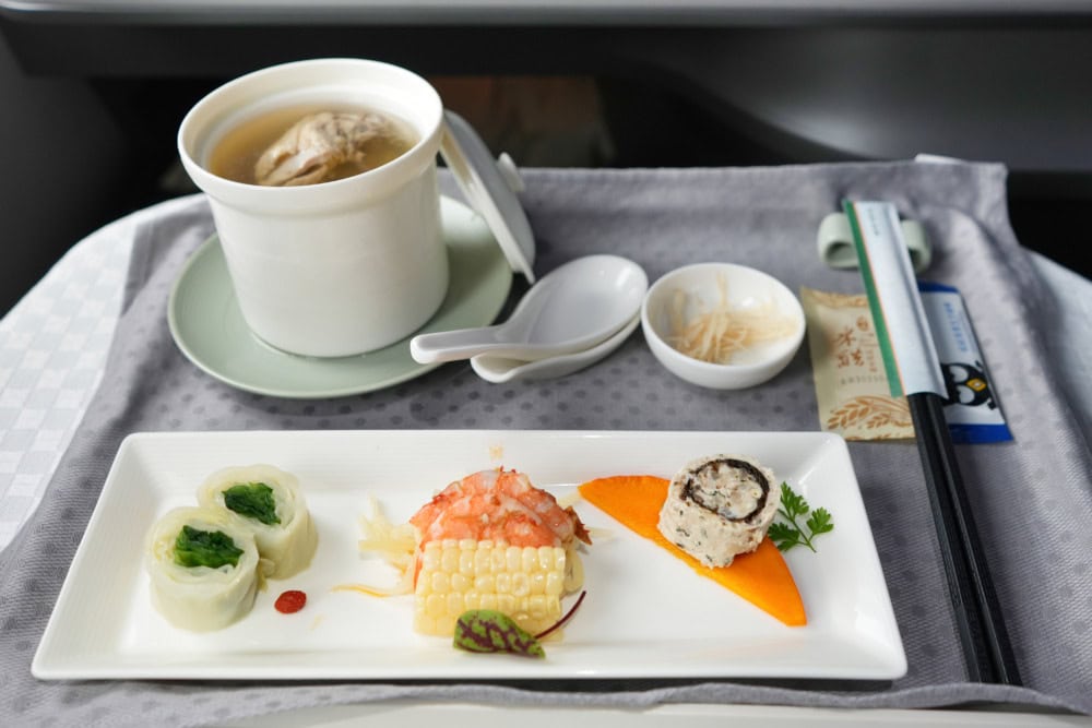 エバー航空ビジネスクラス搭乗記・鼎泰豊機内食