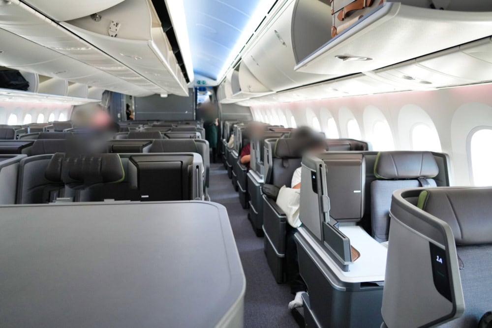エバー航空ビジネスクラス搭乗記・787-10シート全景 