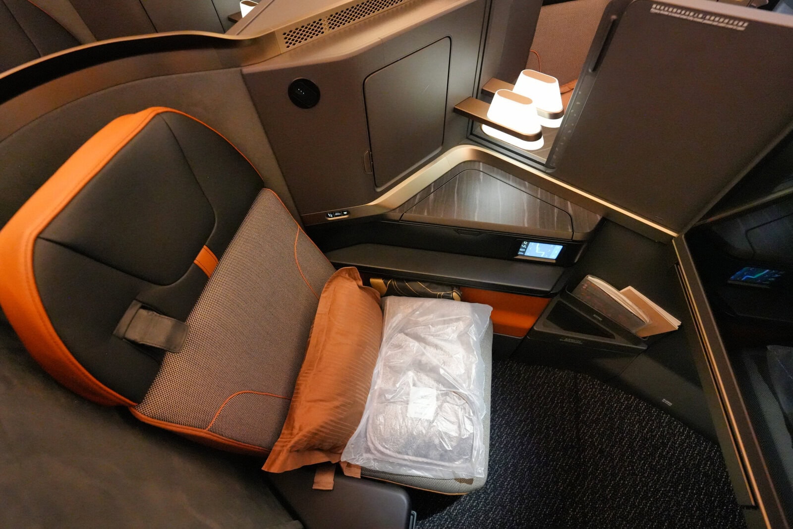 スターラックス航空ビジネスクラス搭乗記・通路側のシートを横から