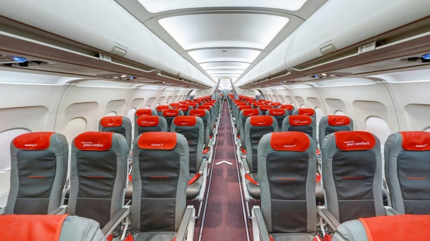 オーストリア航空A320キャビン