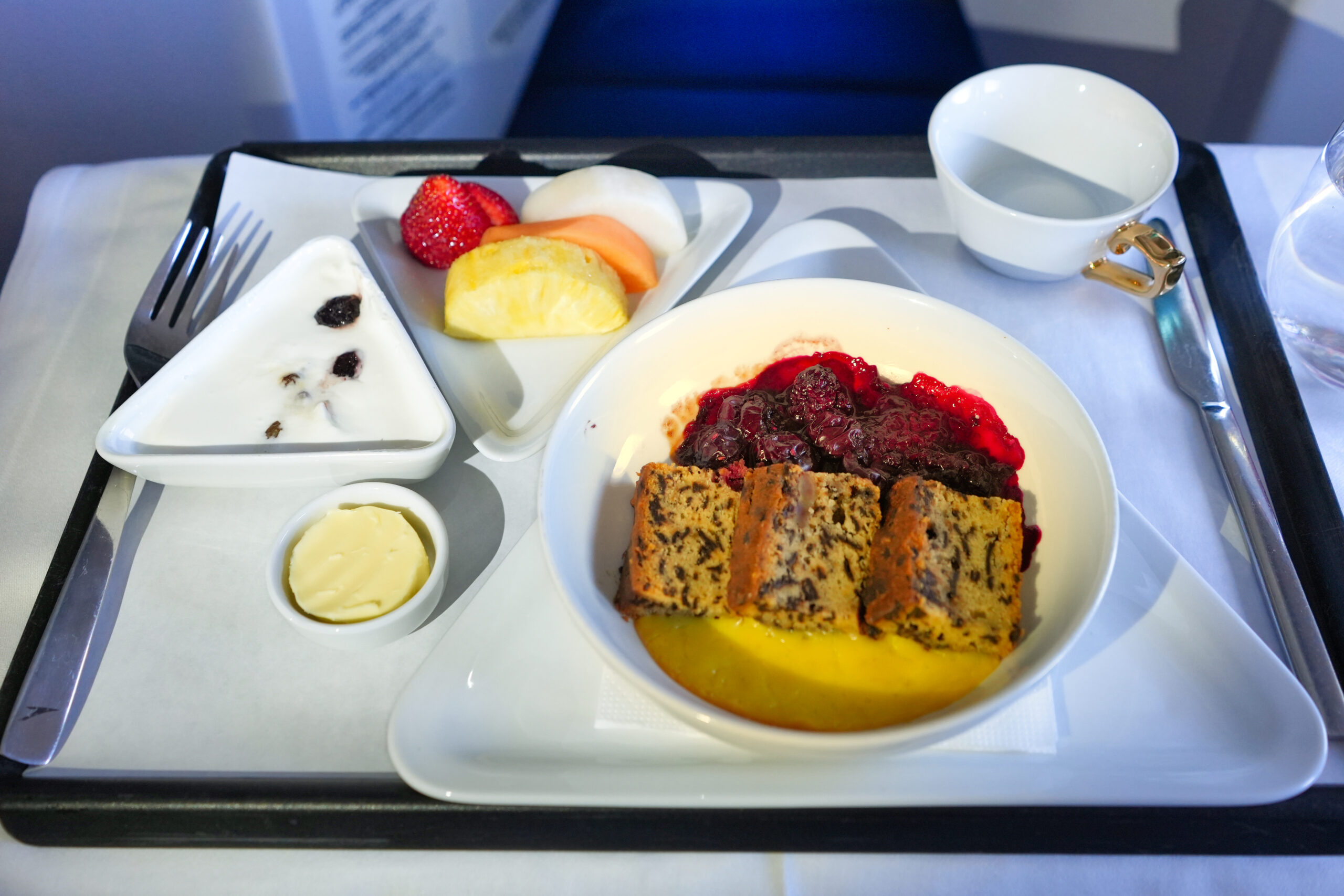 オーストリア航空ビジネスクラス搭乗記・機内食編・朝食復路