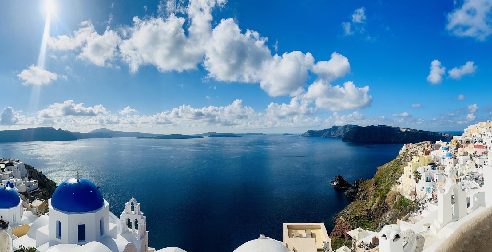 エーゲ航空ビジネスクラス搭乗記・サントリーニ島の風景