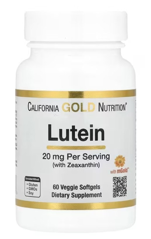 California Gold Nutrition, ゼアキサンチン配合ルテイン、20mg、植物性ソフトジェル60粒