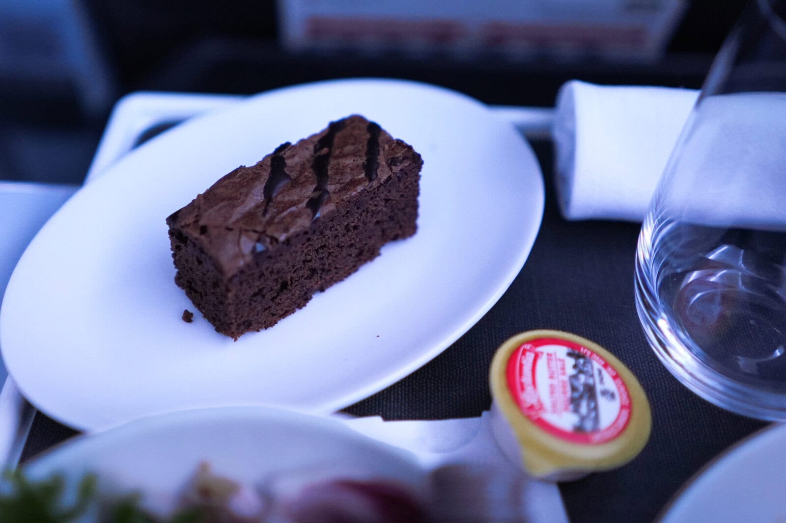 エアカナダCRJ900ビジネスクラスの機内食・デザート