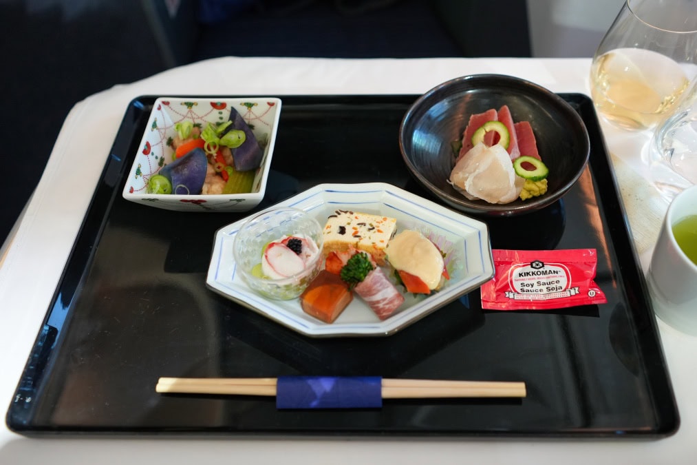 ANAバンクーバー便ビジネスクラス機内食・前菜