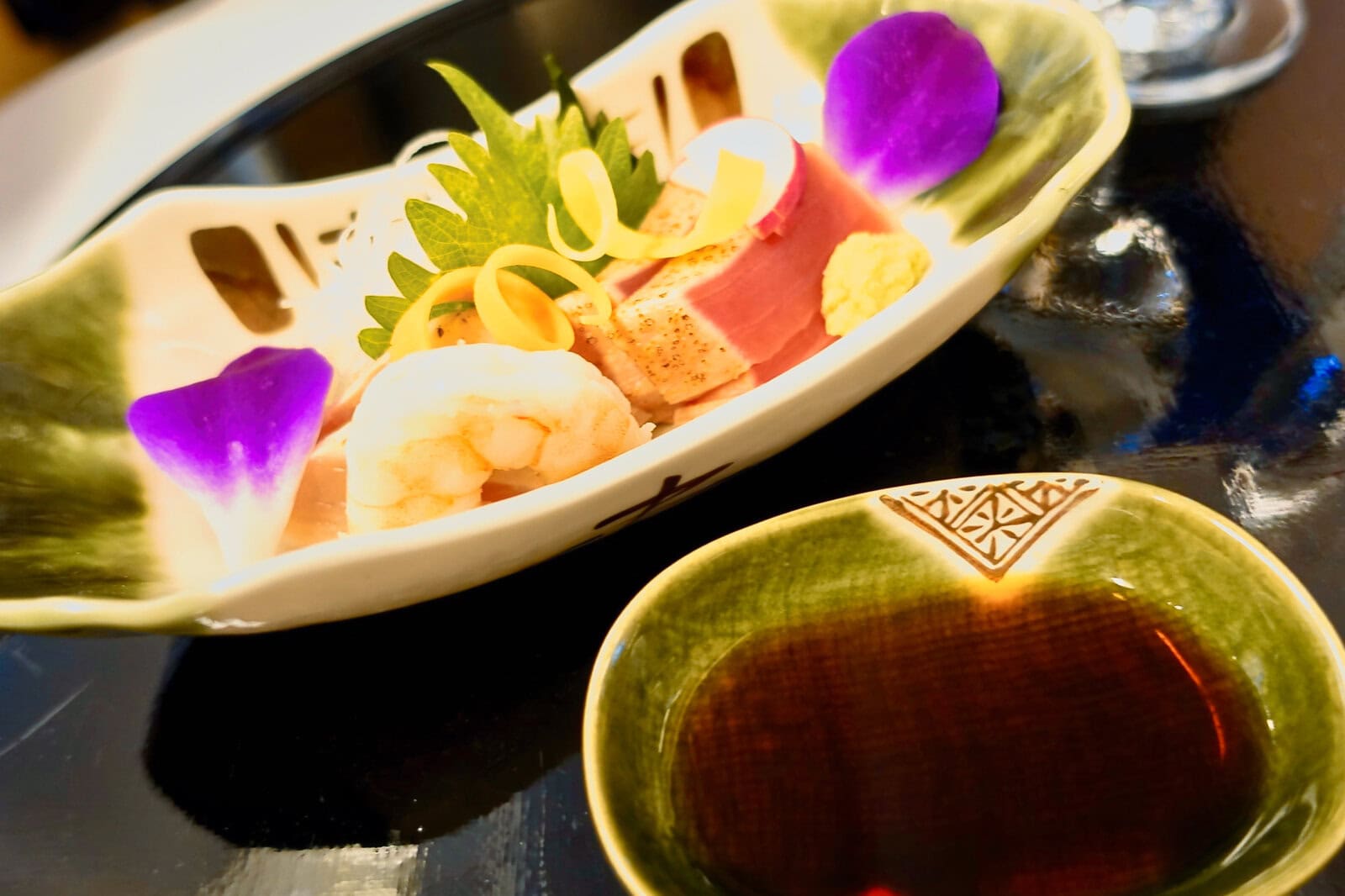 ANAファーストクラス機内食・お造り