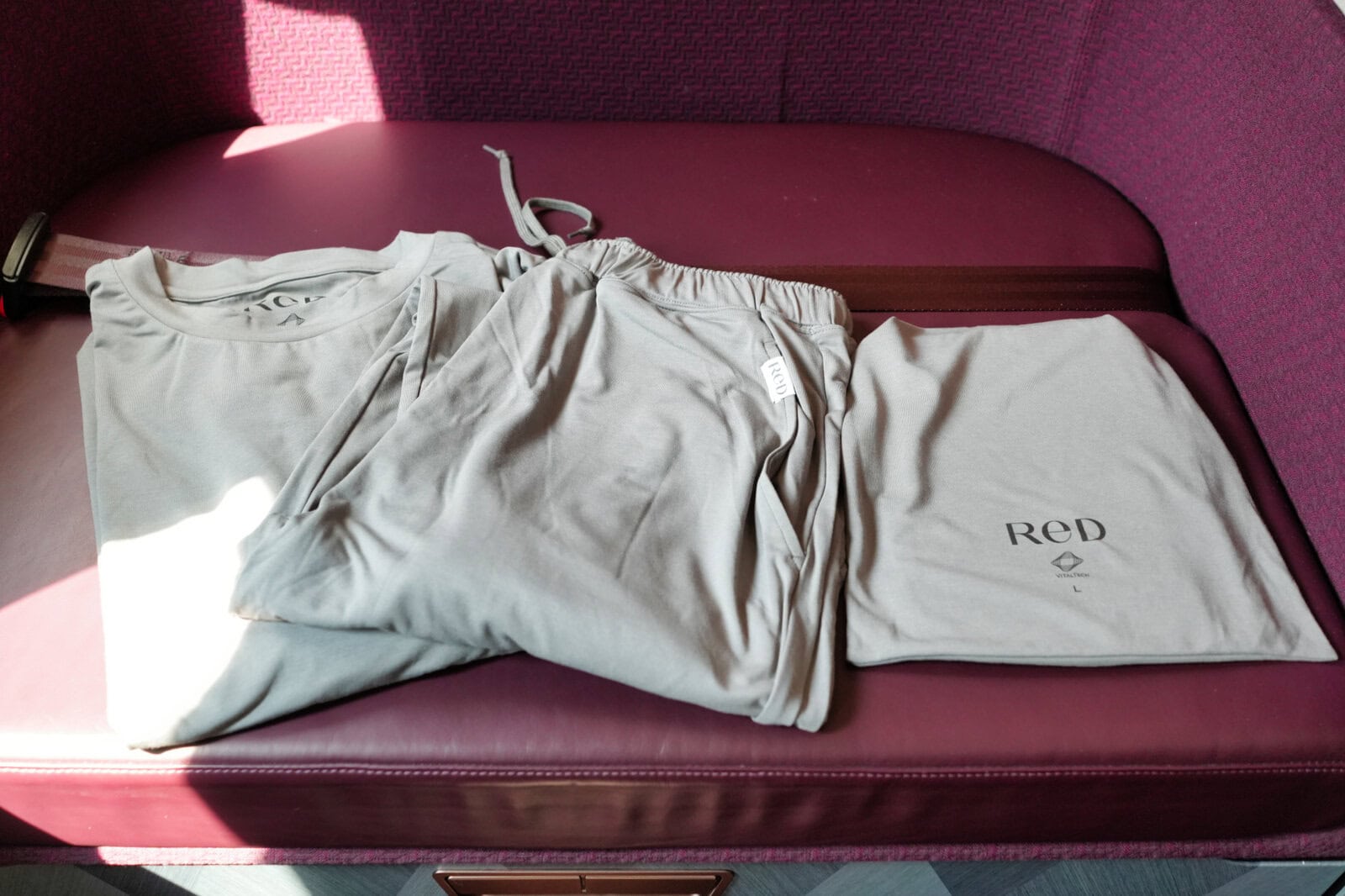JAL First Class limited-edition RED recovery wear pajamas