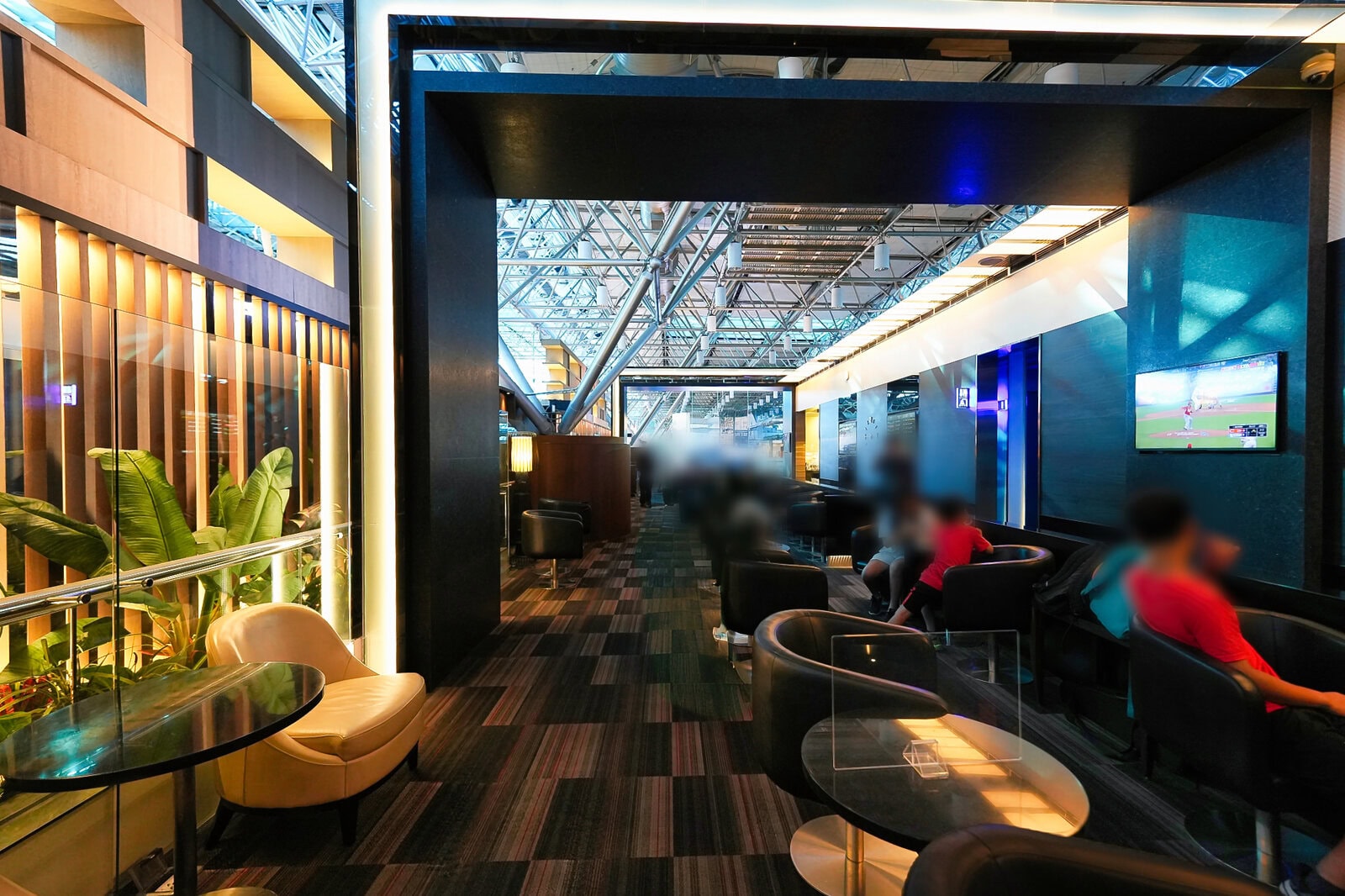 エバー航空The Clubラウンジのインテリア・入口側