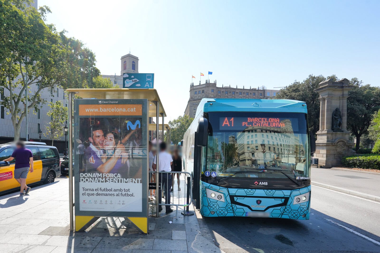 Aerobus乗り場@カタルーニャ広場