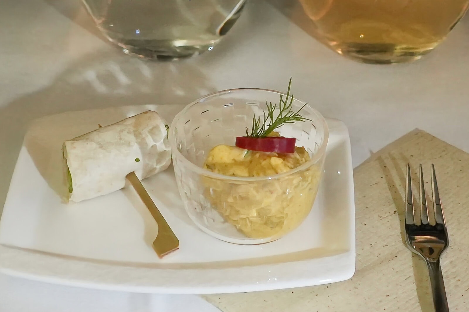 ANAイスタンブール線・復路の機内食・アミューズ