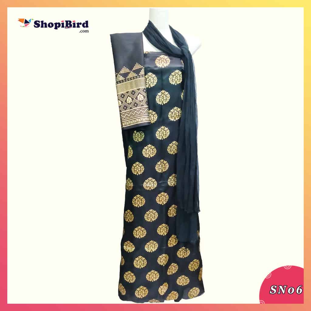 আফসান সিল্ক কাতান থ্রি পিছ