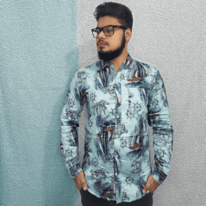 all over printed cotton shirt for men
