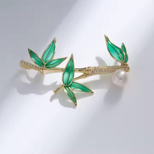 Shopibird - Pearl Bamboo Brooch or Hijab pin