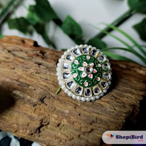 Jaipuri Kundan Finger Ring