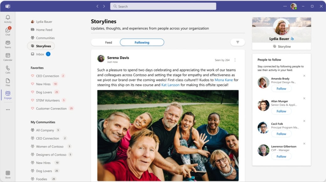 Viva Engage Story Lines