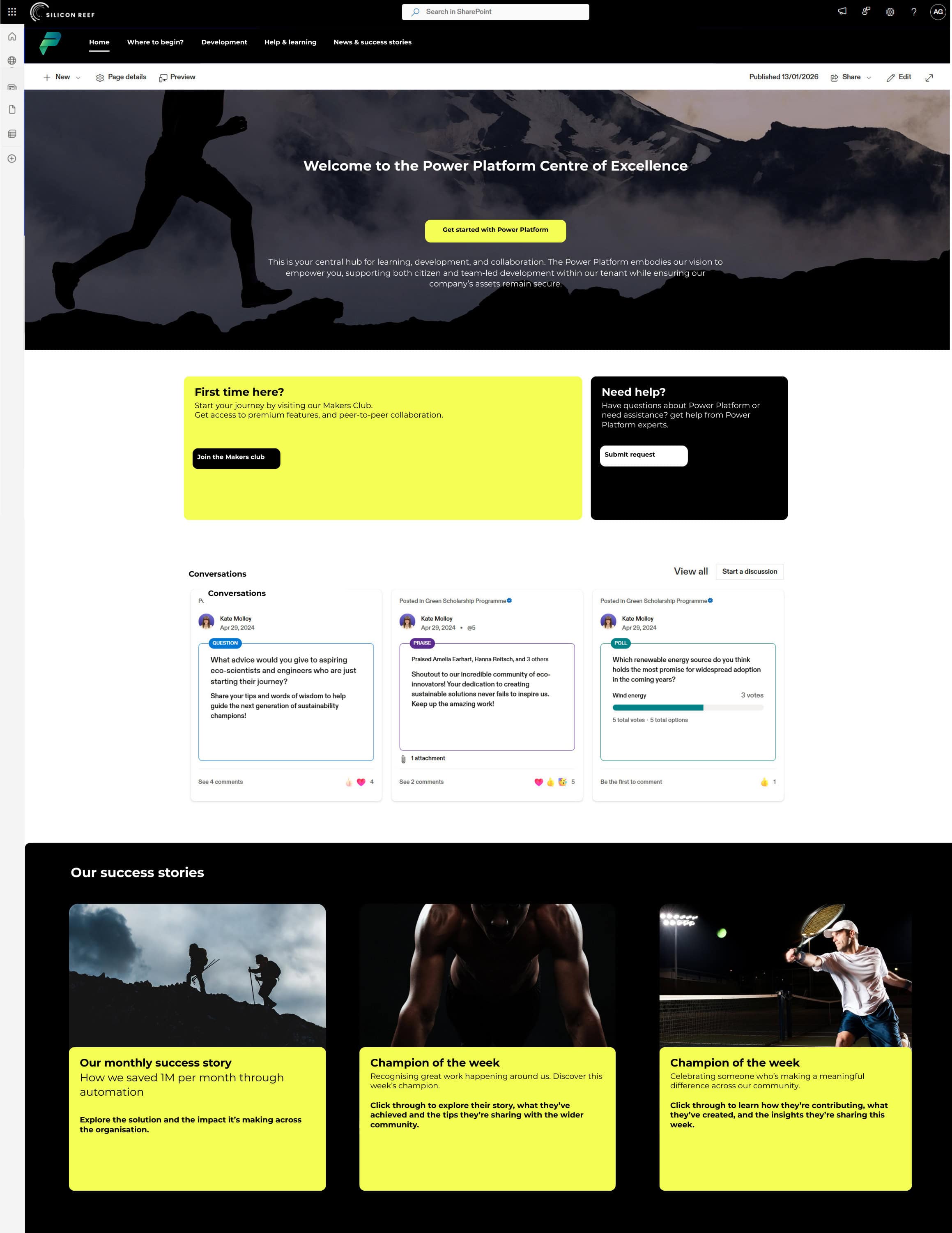White labelled example of Power Platform Centre of Excellence (CoE)