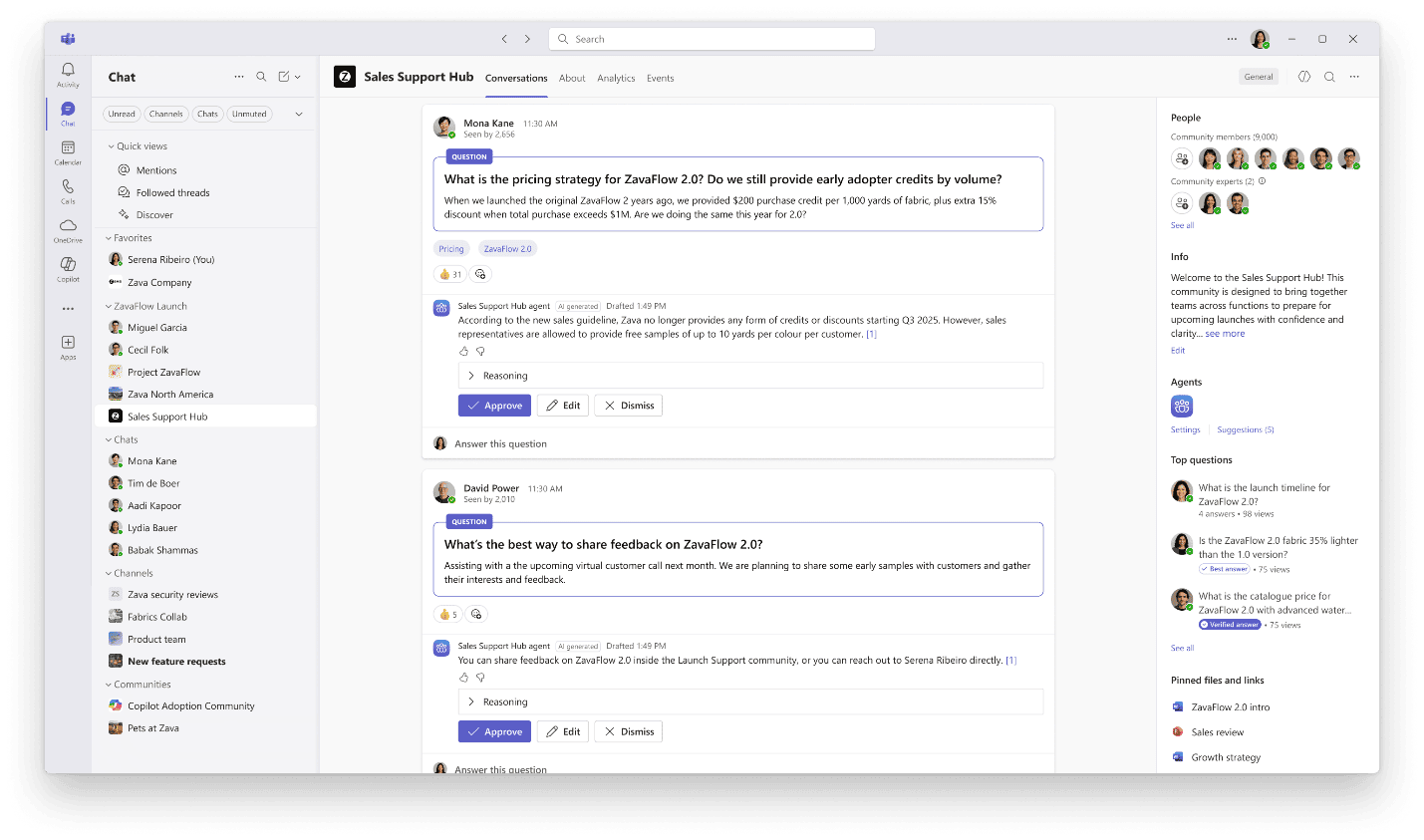 Viva Engage communities now available alongside chats in Teams