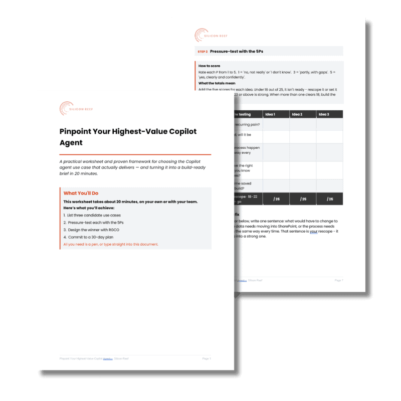 Preview from inside the Copilot Agents worksheet