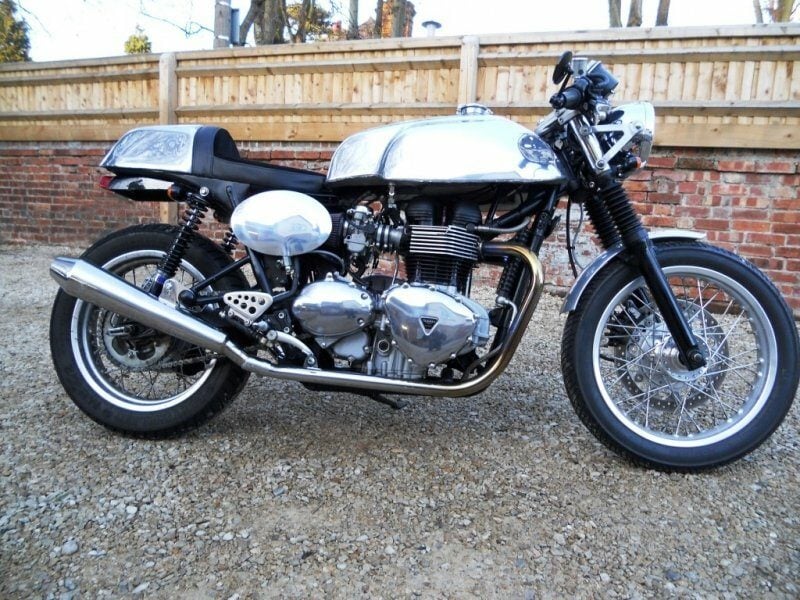 A modern Triumph Cafe Racer