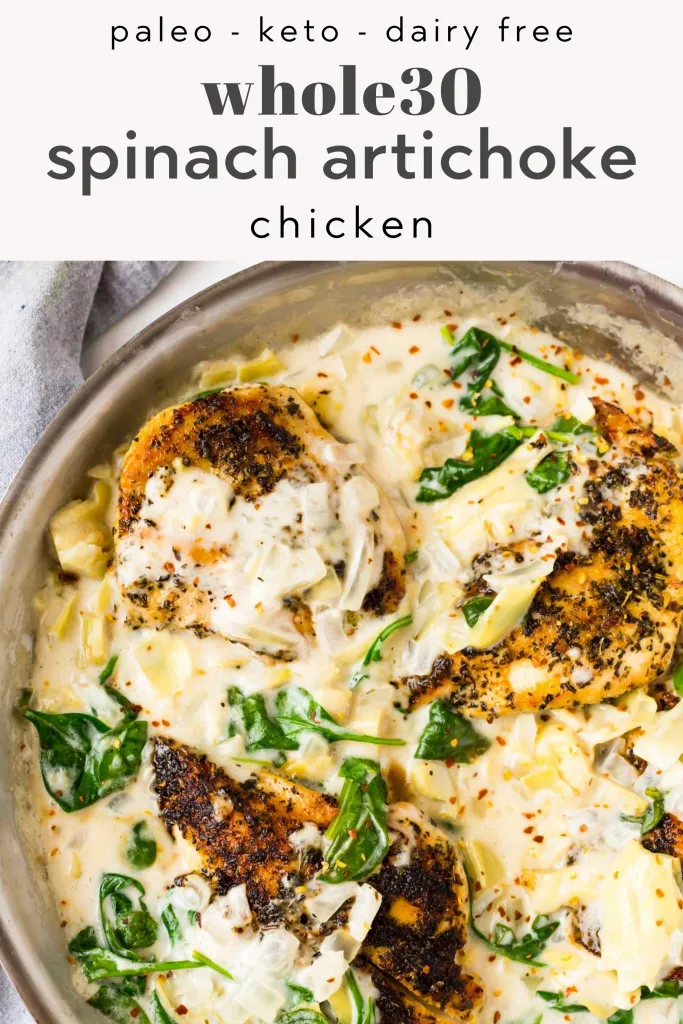 whole30 spinach artichoke chicken